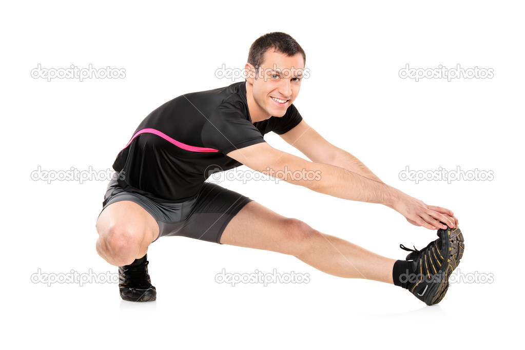 Young athlete exercising