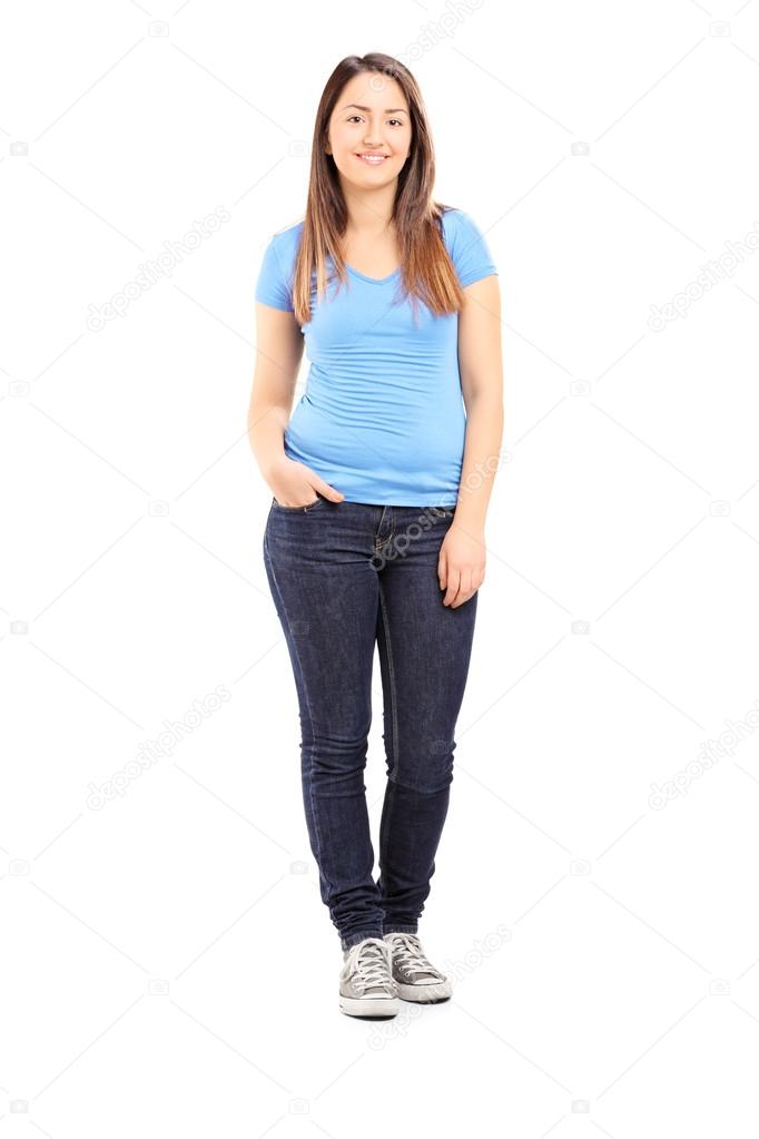 Teenage girl posing