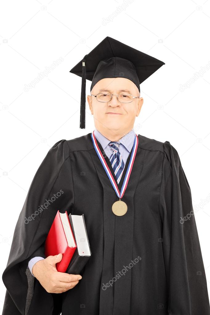Dean in graduation gown