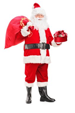 Noel Baba holding çanta