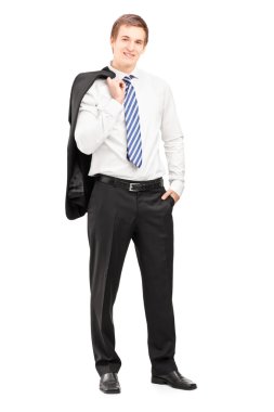 işadamı ile omuz üzerine ceket