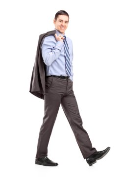 işadamı ile omuz üzerine ceket