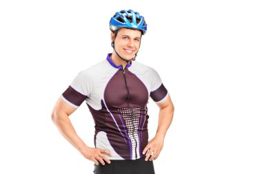 erkek motorcu giyen kask