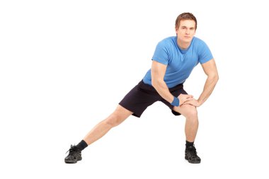 Genç maleathlete egzersiz