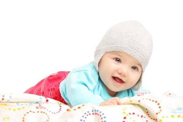Babymeisje met hoed — Stockfoto