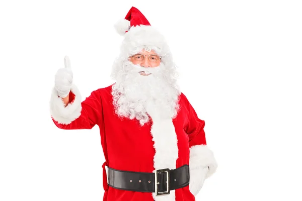 Santa claus geven duim omhoog — Stockfoto