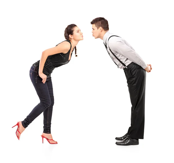 Young couple about to kiss — Stock Photo, Image