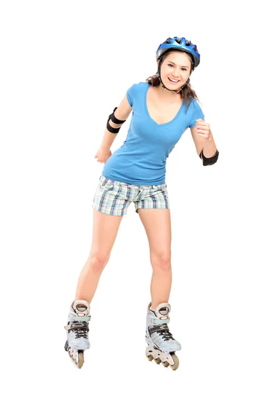 Girl on rollers skating — Stock Photo, Image