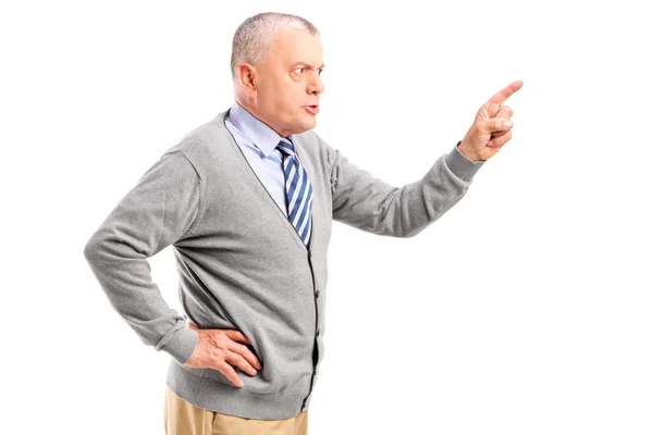 Man pointing with finger — Stock Photo, Image