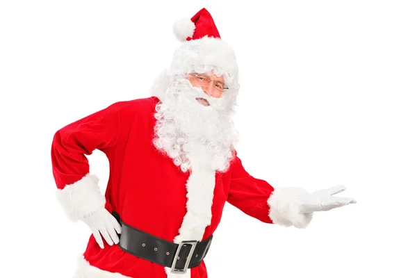 Felice Babbo Natale gesticolando — Foto Stock