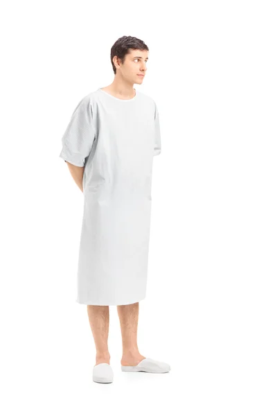 Paciente do sexo masculino em vestido hospitalar — Fotografia de Stock