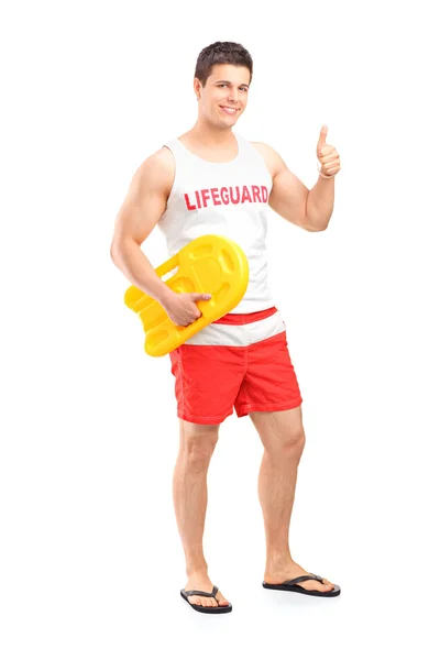 Happy lifeguard on duty — Stock Photo, Image