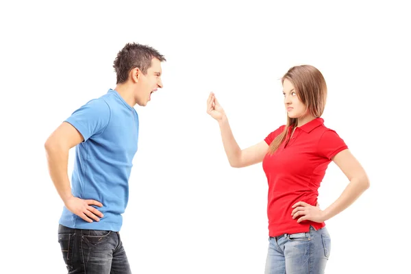 Man and woman having an argument — Stock Photo, Image