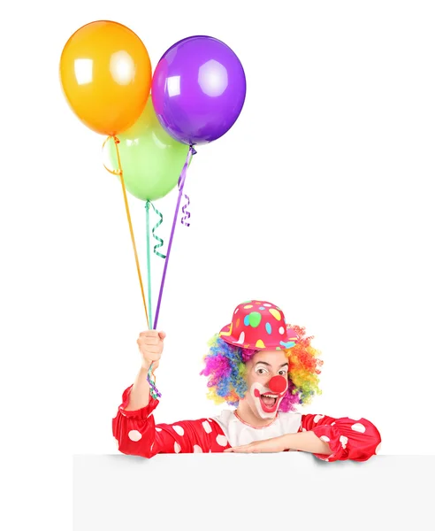 Glücklicher männlicher Clown — Stockfoto