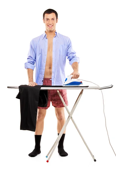 Man ironing — Stock Photo, Image