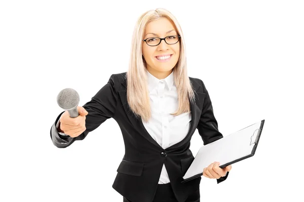 Female interviewer — Stock Photo, Image