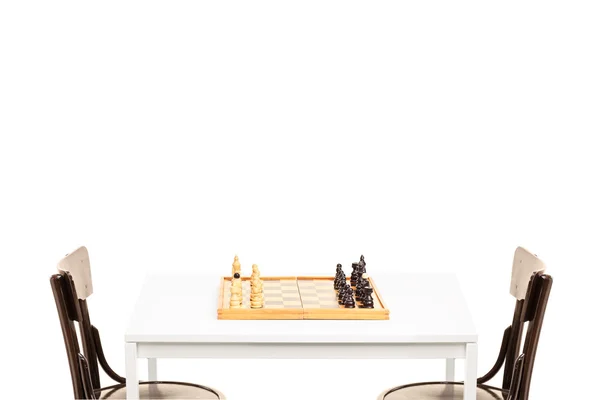 Таблиця з шахівниця — стокове фото