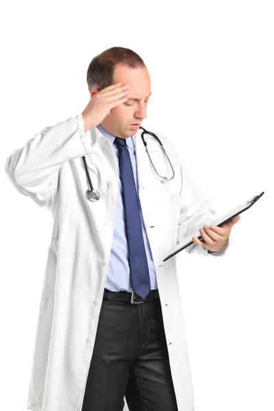 Medical doctor realizing mistake — Stock Photo, Image