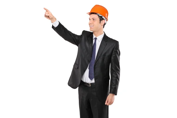 Foreman in black suit — Stock Photo, Image