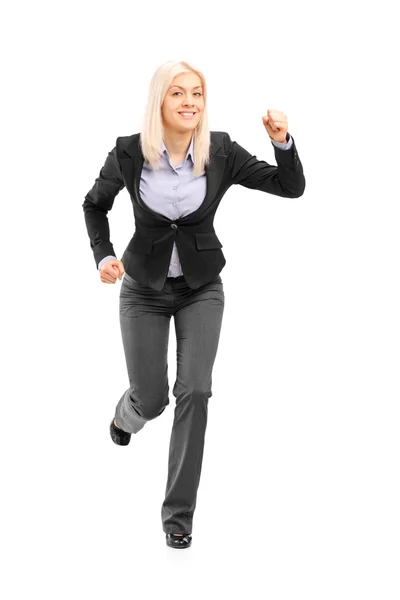 Businesswoman running — Stock Photo, Image