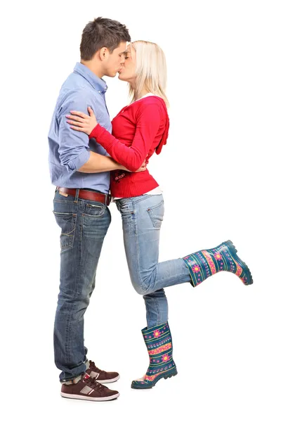 Loving couple kissing — Stock Photo, Image