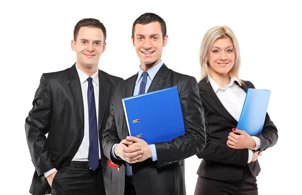 Team of three businesspeople — Stock Photo, Image