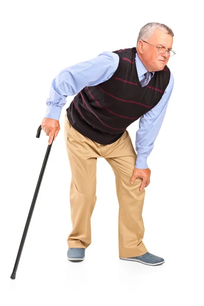 Mature man with knee pain — Stock Photo, Image