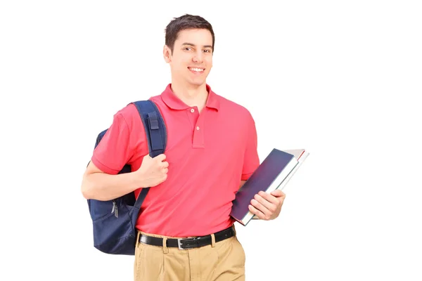 Estudante masculino caminhando — Fotografia de Stock