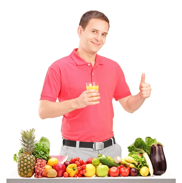 Guy giving thumb up — Stock Photo, Image