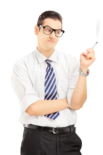 Man smoking cigarette — Stock Photo, Image