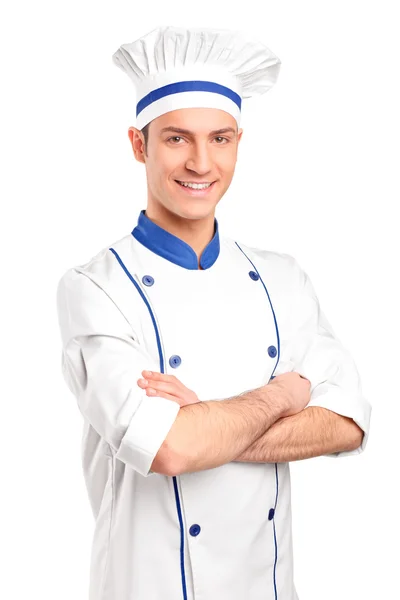 Portrét usměvavý kuchař — Stock fotografie