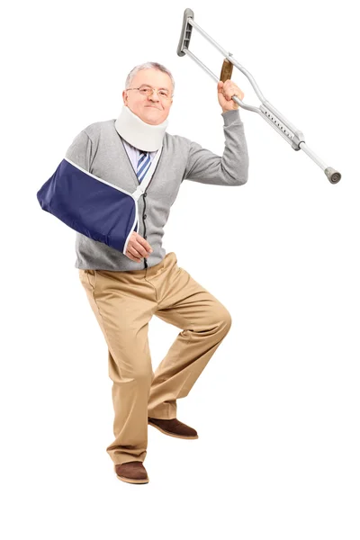 Gentleman met gebroken arm — Stockfoto