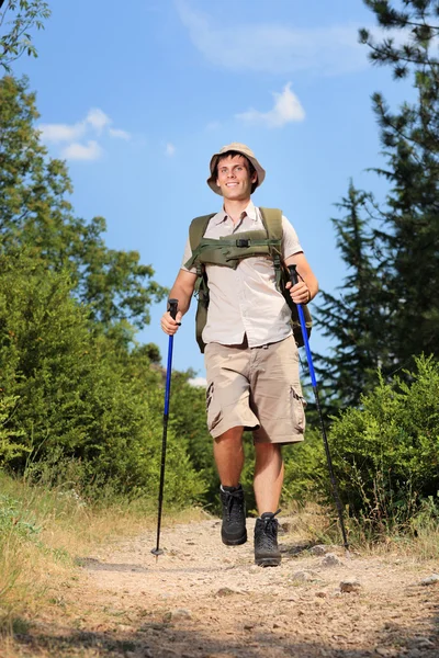Young hiker in mountain — Stock Photo, Image