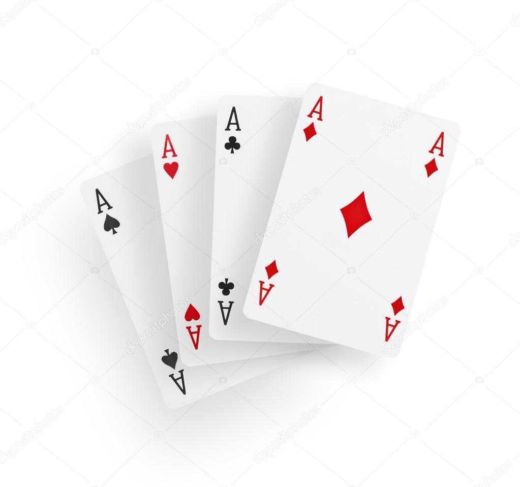Four aces playing cards