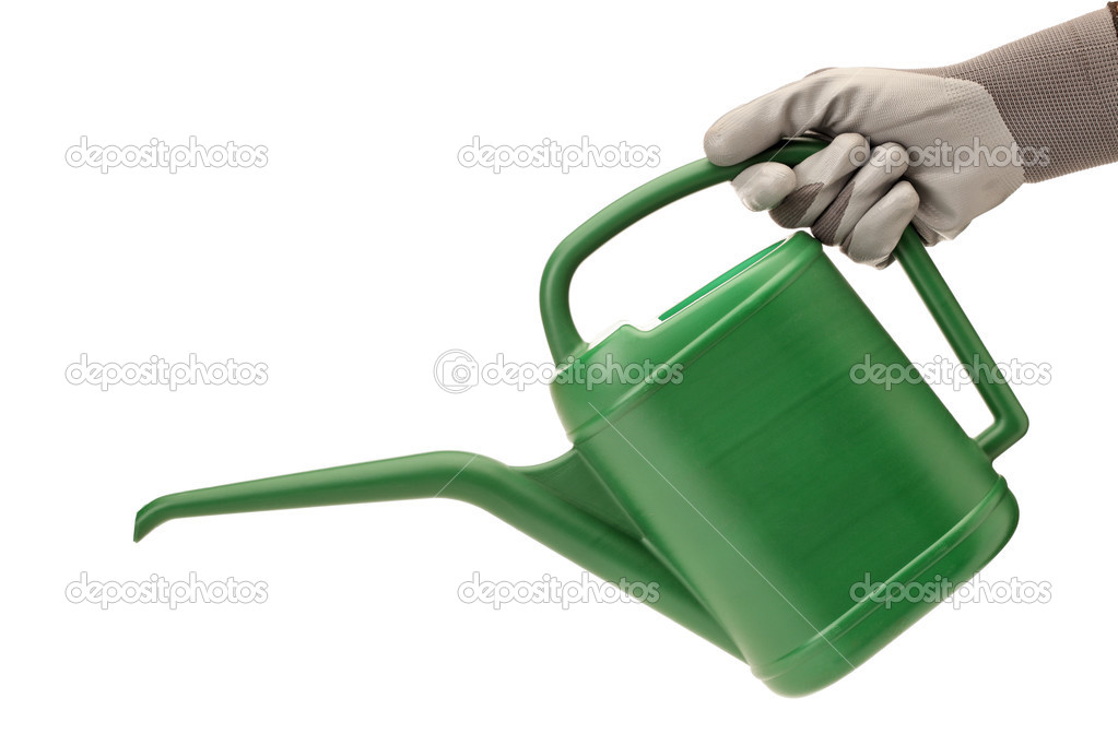 Person holding a watering can