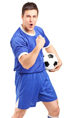 Futbol tutan spor fan