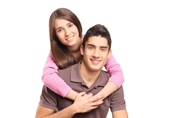 Young loving couple hugging — Stock Photo, Image