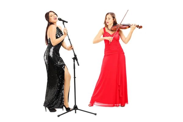 Giovani musicisti femminili — Foto Stock