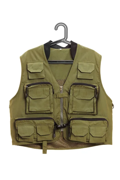 Donkere groene jager vest — Stockfoto