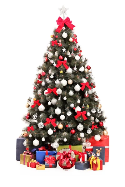 Albero di Natale e scatole regalo — Foto Stock