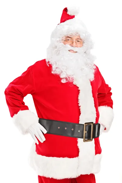 Sorrindo Papai Noel posando — Fotografia de Stock