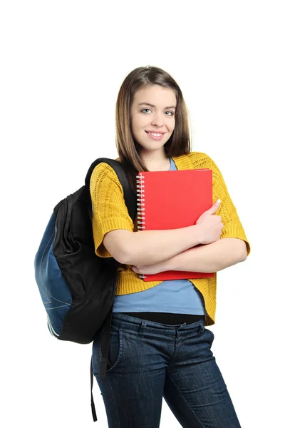 Студентка с сумкой — стоковое фото