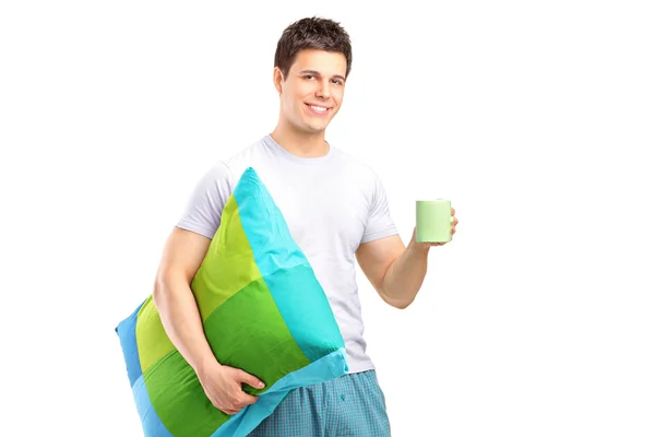 Male holding cup of coffee — Stock Photo, Image