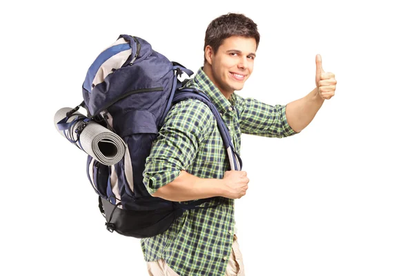 Man with backpack — Stock Photo, Image