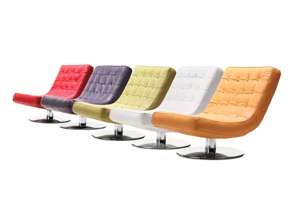 Sillones de cuero de colores — Foto de Stock