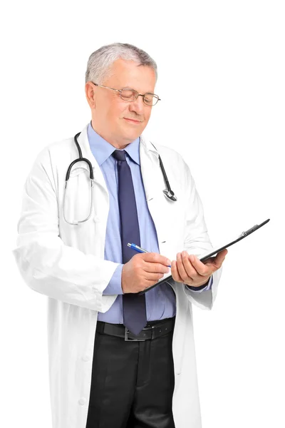 Healthcare professional writing down notes — Stock Photo, Image