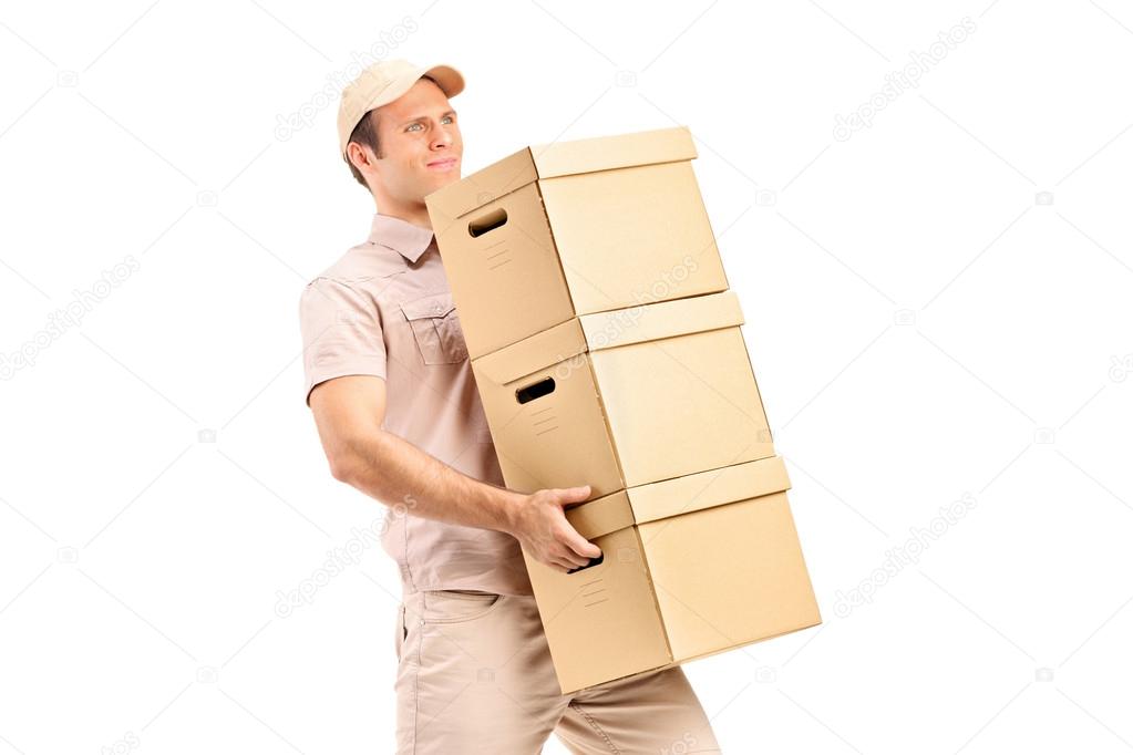 delivery person delivering boxes stock photo ljsphotography delivery person