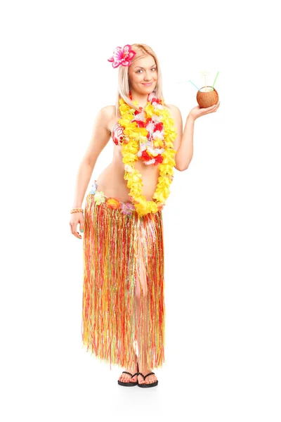 Woman holding exotic cocktail — Stock Photo, Image