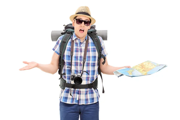 kayıp erkek turist holding Haritası