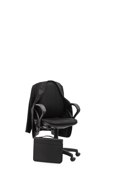 Office chair with coat — Stock Photo, Image